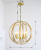 Modern American spherical chandelier -4 bulbs -E12 lamp holder