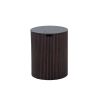 Smoky Color Round Coffee Table side Table End Table with storage for Living Room Fully Assembled