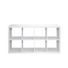 Smart Cube 8-Cube Organizer Storage with Opened Back Shelves,2 X 4 Cube Bookcase Book Shleves for Home, Office (White)