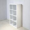 Smart Cube 8-Cube Organizer Storage with Opened Back Shelves,2 X 4 Cube Bookcase Book Shleves for Home, Office (White)