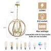 Modern American spherical chandelier -4 bulbs -E12 lamp holder