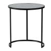 Set of 2 Round End Table, Stacking Side Tables with Sturdy Metal Frame for Small Space,Living Room, Office