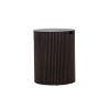 Smoky Color Round Coffee Table side Table End Table with storage for Living Room Fully Assembled