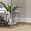 2-Tier Acrylic Side Table, Modern S-Shaped End Table for Small Spaces, Home Decor Display, 14.25" x 16.25" x 23", Clear