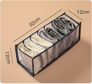 Underwear Storage Box Non-woven Fabric (Option: Black-Panties)