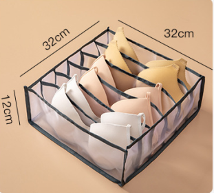 Underwear Storage Box Non-woven Fabric (Option: Black-Bra)