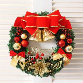 30/40/50/60Cm Christmas Decoration; Simulation Wreath Window Door Hanging Christmas Shopping Mall Scene Layout Props (style: bell-60cm)