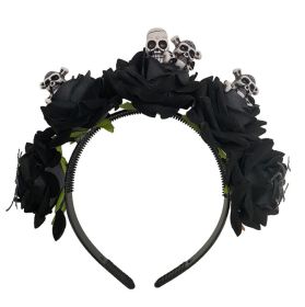 Rose Flower Headbands Fashion for Women Girls (Color: Black)