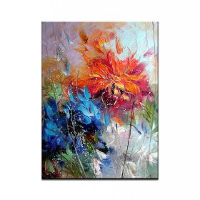 100% Hand Painted Abstract Oil Painting Wall Art Modern Flowers Picture On Canvas Home Decoration For Living Room No Frame (size: 100x150cm)