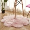 1pc, Soft and Plush Flower Shaped Fur Rug - Faux Sheepskin Area Rug for Bedroom, Sofa, and Nursery - Machine Washable and Perfect for Living Room and