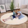 1pc, Plush PV Velvet Area Rug, 62.99", American Style Round Rug, Floor Deocr