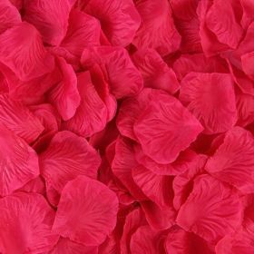 Artificial Rose Petal Artificial Flower Silk Petals Valentine Day Wedding Flower Decoration Flowers (Color: Rose Red, size: 3000pcs)