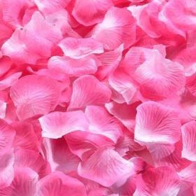 Artificial Rose Petal Artificial Flower Silk Petals Valentine Day Wedding Flower Decoration Flowers (Color: pink white, size: 500pcs)