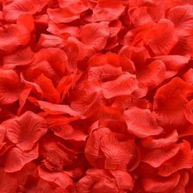 Artificial Rose Petal Artificial Flower Silk Petals Valentine Day Wedding Flower Decoration Flowers (Color: Red, size: 1000pcs)