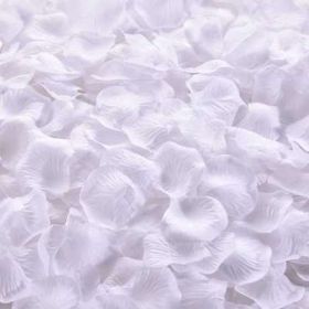 Artificial Rose Petal Artificial Flower Silk Petals Valentine Day Wedding Flower Decoration Flowers (Color: White, size: 3000pcs)