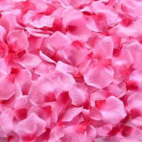 Artificial Rose Petal Artificial Flower Silk Petals Valentine Day Wedding Flower Decoration Flowers (Color: pink red, size: 3000pcs)