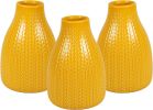 Vase Set of 3, Decorative Ceramic Vase, Vase for Decor Home Living Room Office Parties Wedding, 3.7" Wide 5.5" Tall