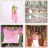 12 Packs Artificial Hanging Plants, Premium Oxidation Resistance Artificial Flower, Artificial Wisteria Plants, Artificial Plants For Home Decor Wall