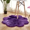 1pc, Soft and Plush Flower Shaped Fur Rug - Faux Sheepskin Area Rug for Bedroom, Sofa, and Nursery - Machine Washable and Perfect for Living Room and